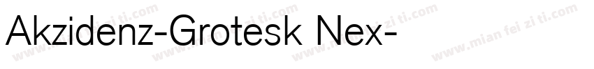 Akzidenz-Grotesk Nex字体转换